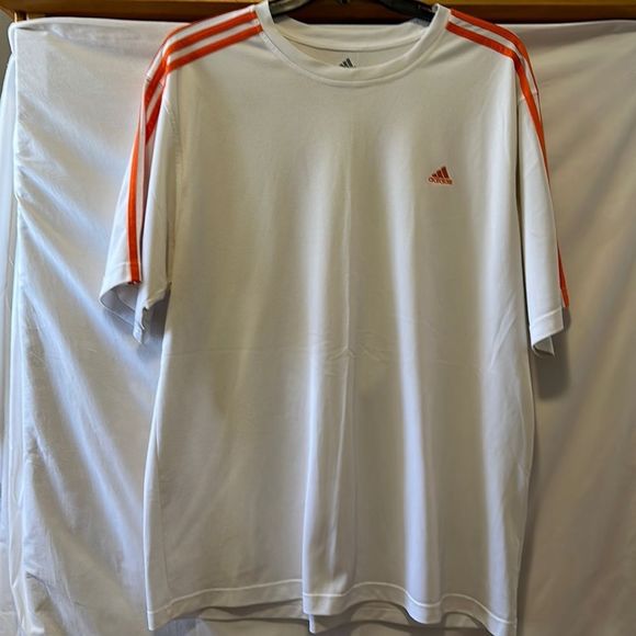 adidas Shirts Adidas Mens Xxl White W Orange Adidas Stripes On